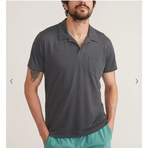 Marine Layer Charcoal Short-Sleeve Polo Shirt